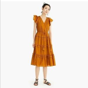J Crew Pom Pom Midi Dress